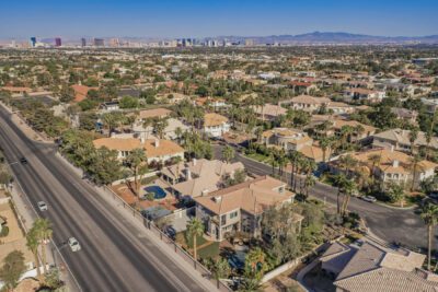 Aerial view of Summerlin, Las Vegas homes